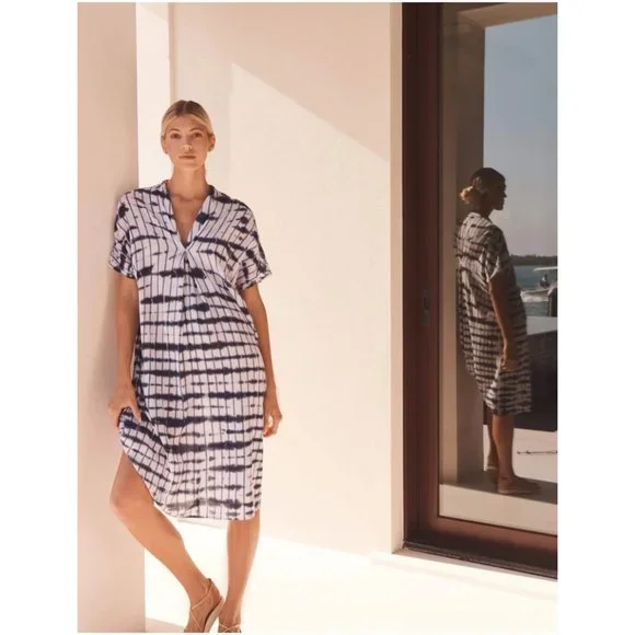blue tie dye maternity dress Tie Dye Labor Delivery Robe Nursing Sleepwear – Glamix Maternity main image 0